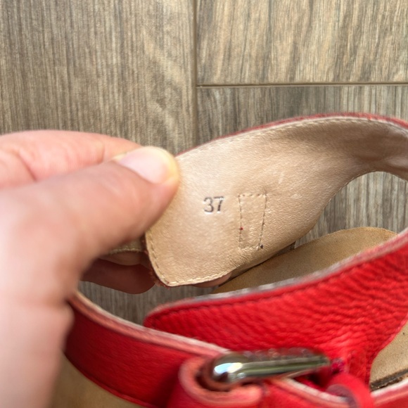 Rudsak Red Cork Heeled Sandals | 37 - Picture 6 of 14